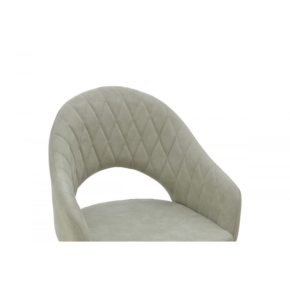 Πολυθρόνα ''MACIE'' από ύφασμα/μέταλλο σε χρώμα antique γκρι-μαύρο 58x50x85