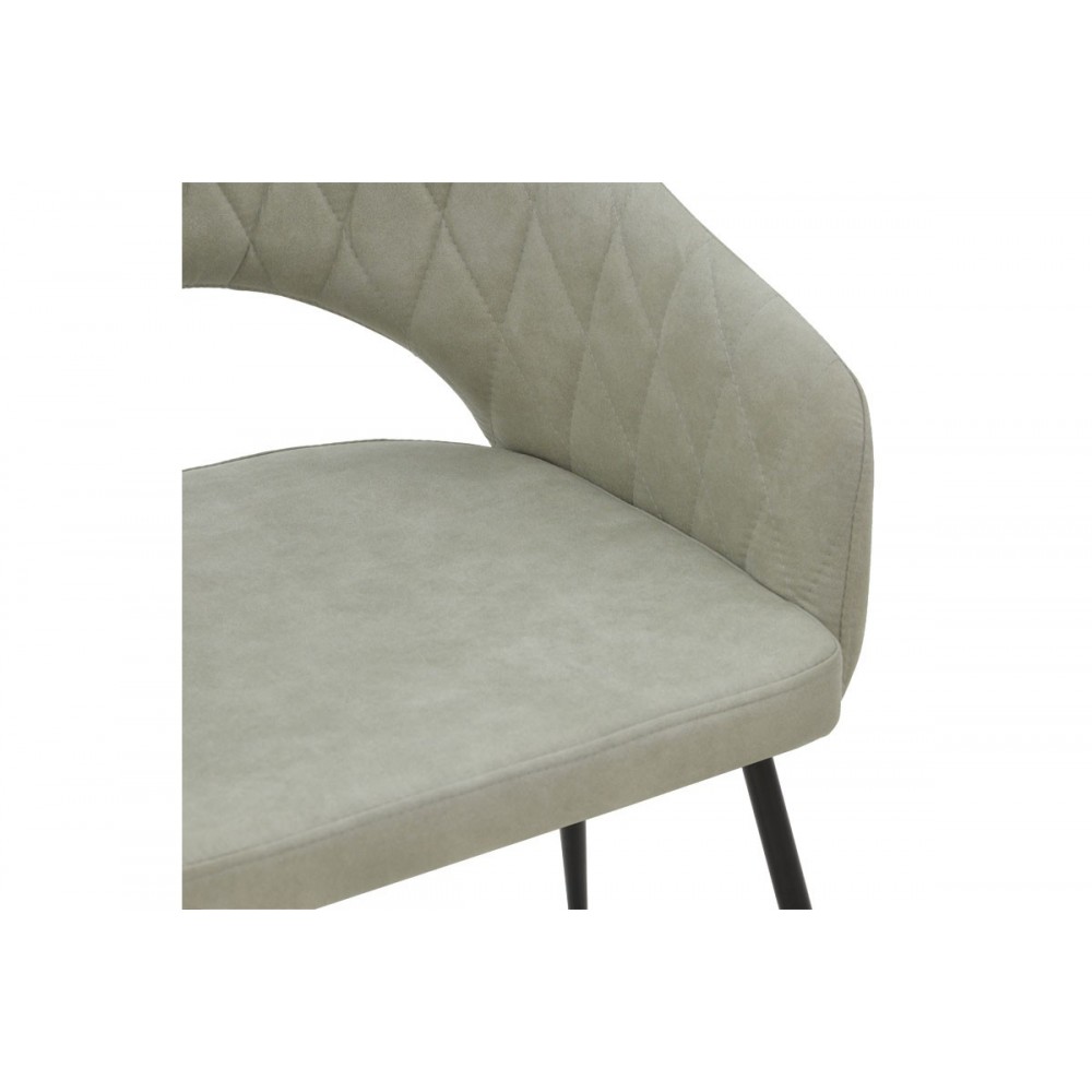 Πολυθρόνα ''MACIE'' από ύφασμα/μέταλλο σε χρώμα antique γκρι-μαύρο 58x50x85