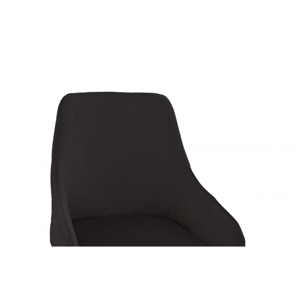 Σκαμπό bar ''LIΤΗΕ'' από μέταλλο/βελούδο σε χρώμα μαύρο/χρυσό 47x44x98