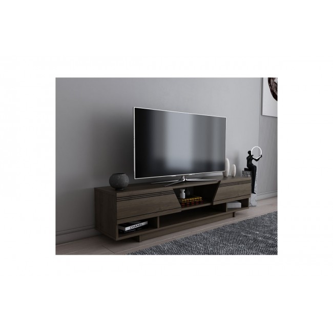 Έπιπλο τηλεόρασης ''IANIS'' σε χρώμα σκούρο καρυδί 160x37x34
