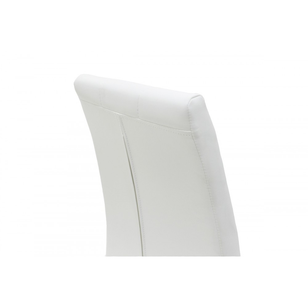 Καρέκλα ''DARRELL'' από pu/μέταλλο σε χρώμα λευκό/βάση χρωμίου 42x49x106
