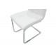 Καρέκλα ''DARRELL'' από pu/μέταλλο σε χρώμα λευκό/βάση χρωμίου 42x49x106