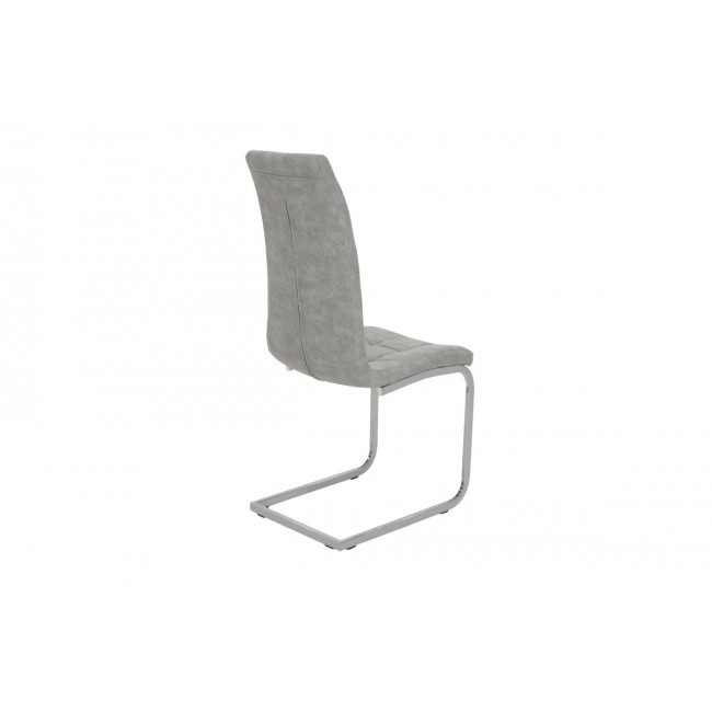 Καρέκλα ''DARRELL'' από pu/μέταλλο σε χρώμα αντικέ γκρι/βάση χρωμίου 42x49x106