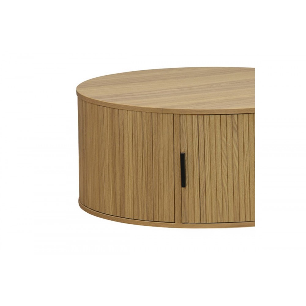 Τραπέζι σαλονιού ''EVENTFUL'' από MDF σε χρώμα φυσικό Φ80x35.5