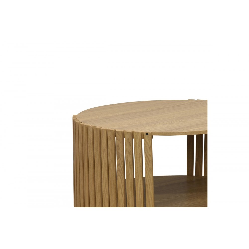 Τραπέζι σαλονιού ''HEAVENLY'' από MDF σε χρώμα φυσικό Φ83x38