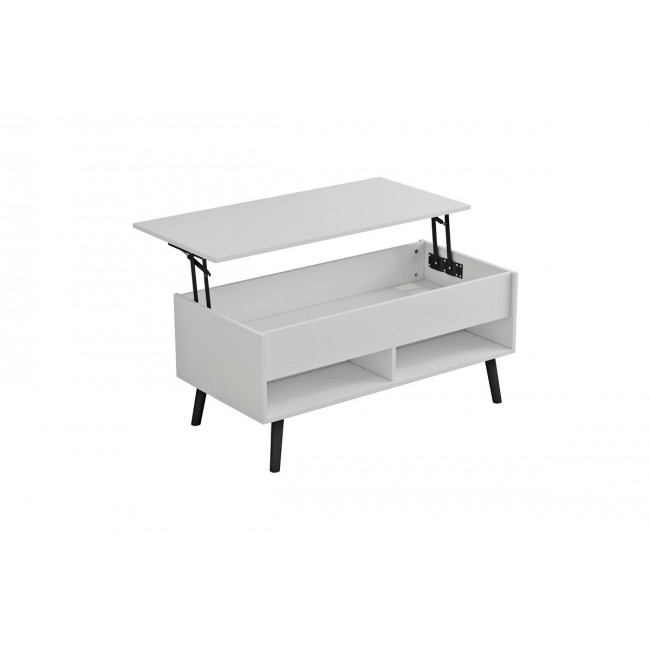 Τραπέζι σαλονιού πολυμορφικό ''SKYFI'' σε χρώμα λευκό/μαύρο 100x60x45