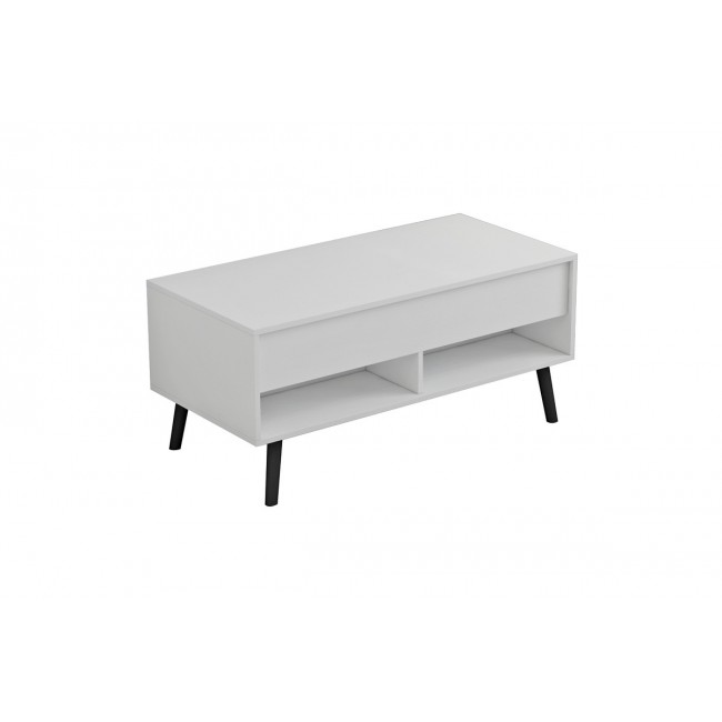 Τραπέζι σαλονιού πολυμορφικό ''SKYFI'' σε χρώμα λευκό/μαύρο 100x60x45