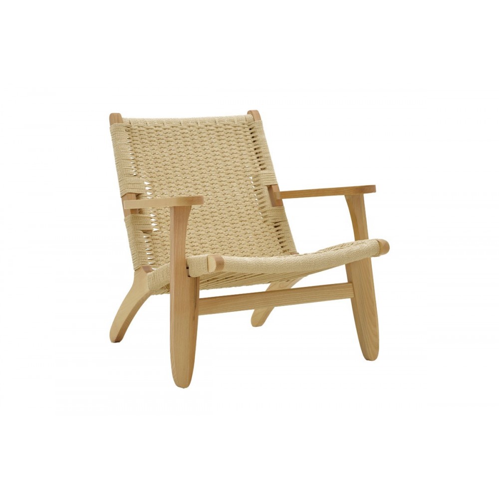 Πολυθρόνα ''CHIARA'' από ξύλο οξιάς σε χρώμα φυσικό 70x68x75