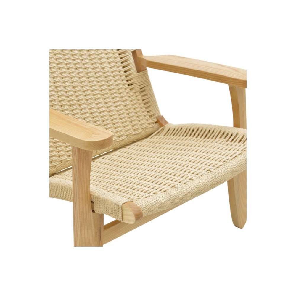 Πολυθρόνα ''CHIARA'' από ξύλο οξιάς σε χρώμα φυσικό 70x68x75