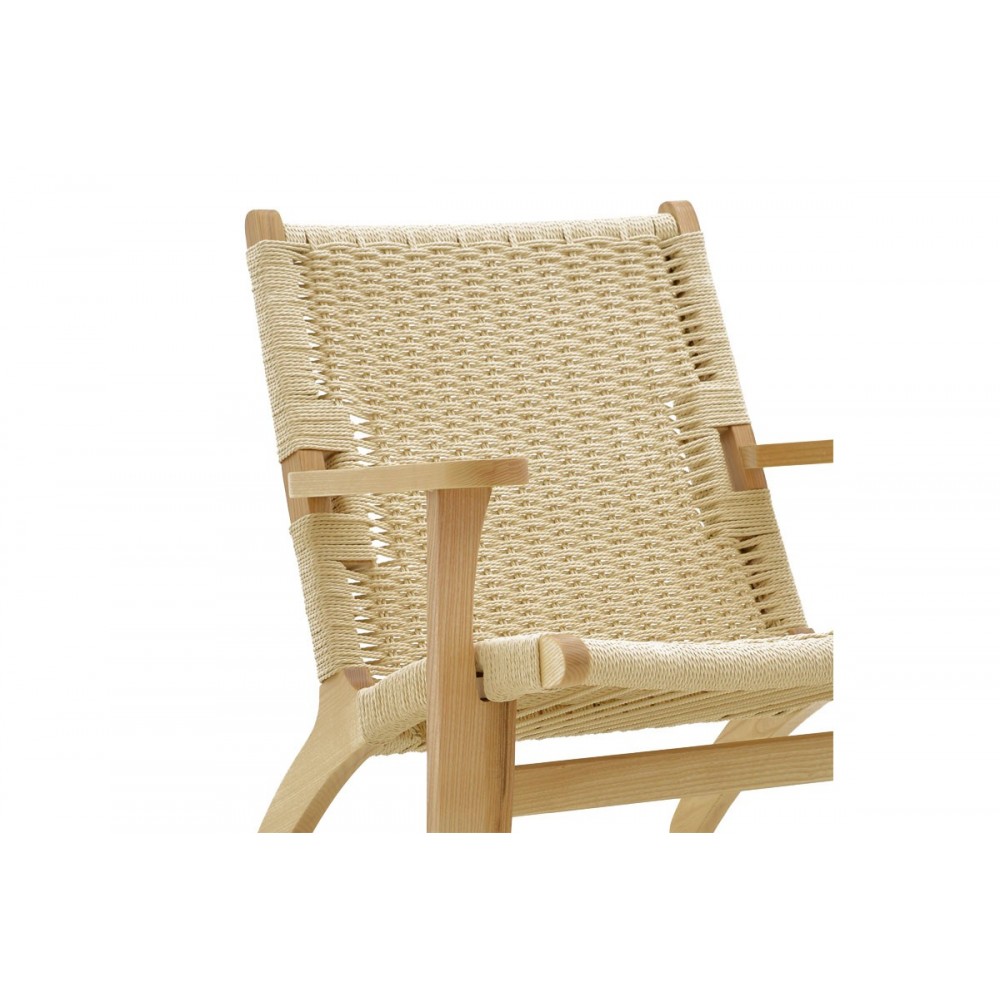 Πολυθρόνα ''CHIARA'' από ξύλο οξιάς σε χρώμα φυσικό 70x68x75