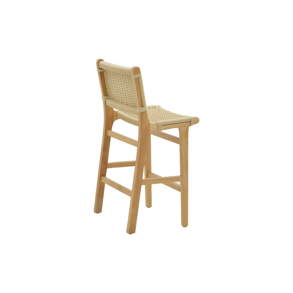 Σκαμπό μπαρ ''JULIEN'' από rubberwood σε χρώμα φυσικό 45x46x95