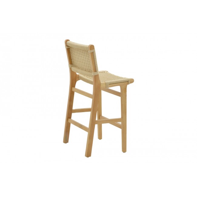 Σκαμπό μπαρ ''JULIEN'' από rubberwood σε χρώμα φυσικό 45x46x95