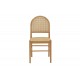 Καρέκλα ''ALESSIA'' από ξύλο οξιάς/rattan σε χρώμα φυσικό 43x40x89