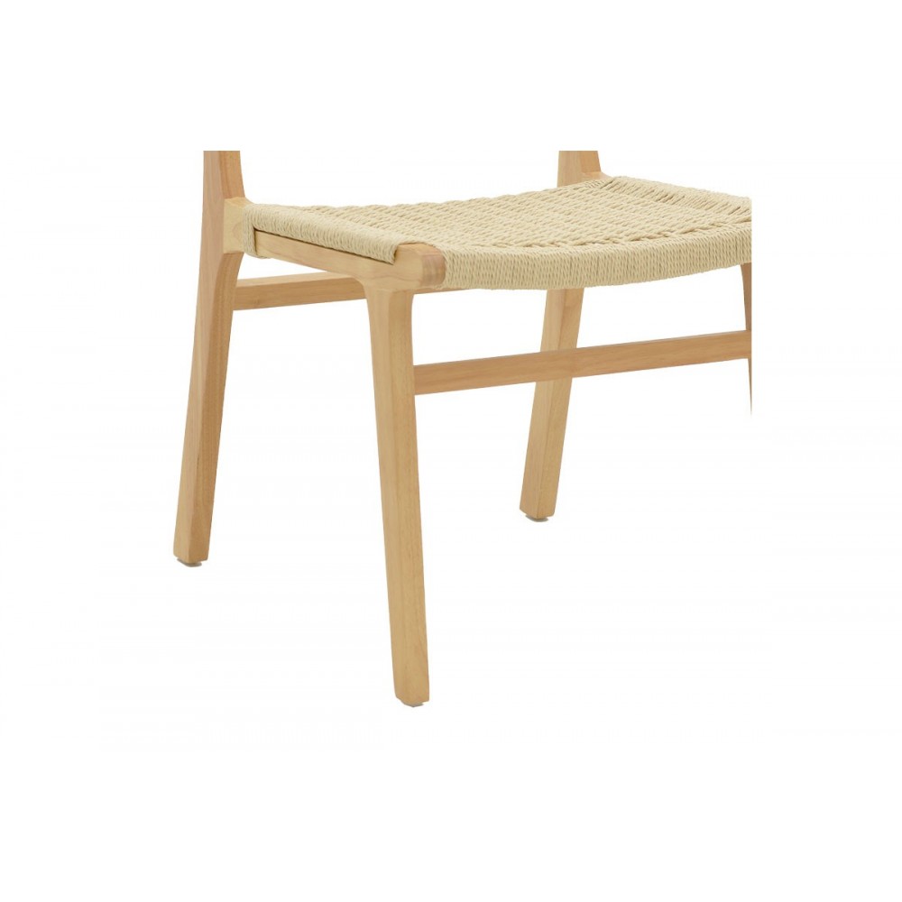 Καρέκλα ''JULIEN'' από rubberwood σε χρώμα φυσικό 61x54x85