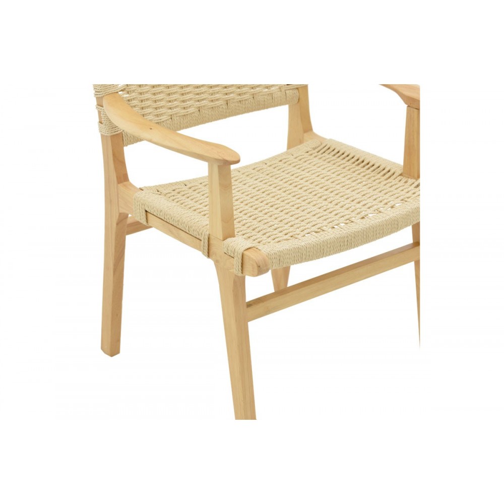 Πολυθρόνα ''OLIVIER'' από  ξύλο οξιάς σε χρώμα φυσικό 62x60x85