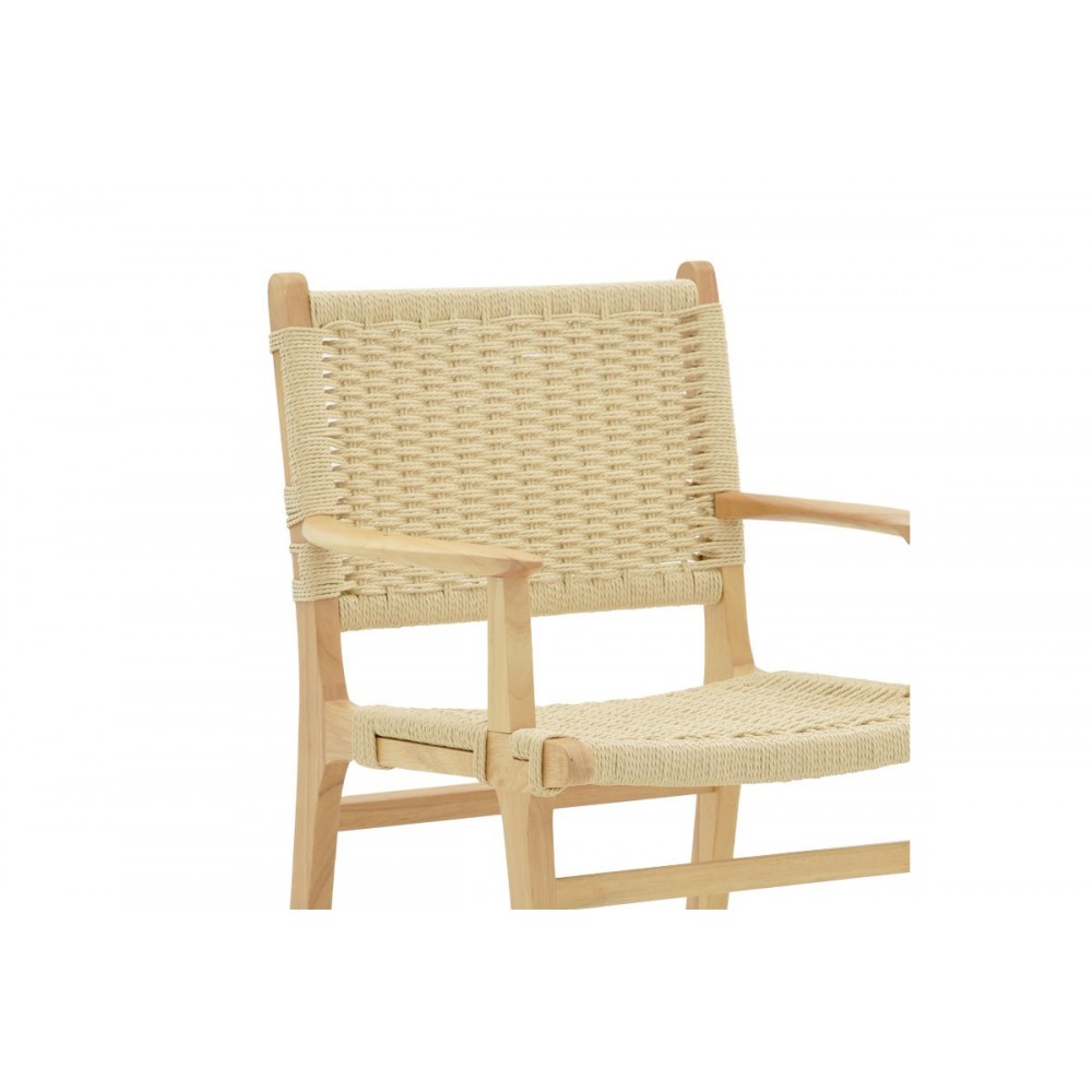 Πολυθρόνα ''OLIVIER'' από  ξύλο οξιάς σε χρώμα φυσικό 62x60x85