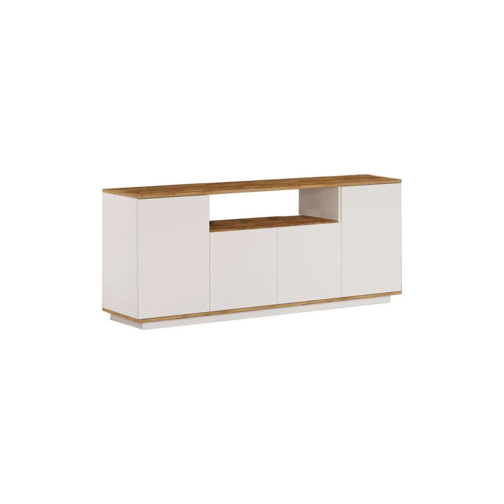 Μπουφές ''PLACEFOL'' σε χρώμα λευκό/φυσικό 180x44.5x75