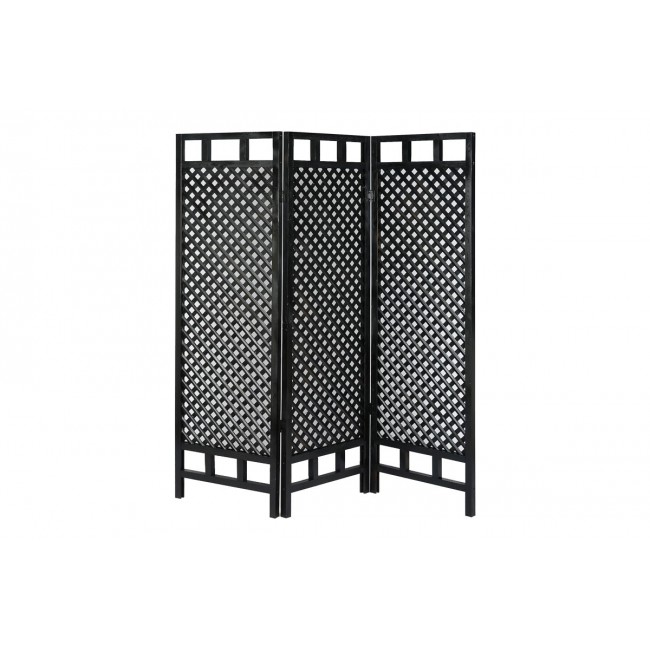 Παραβάν ''LOCKY'' από ξύλο σε χρώμα μαύρο 150x2x160