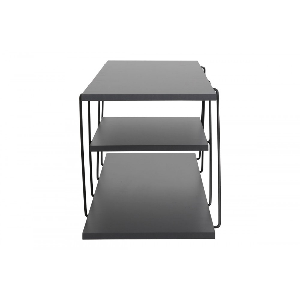 Έπιπλο τηλεόρασης ''TARS'' σε χρώμα ανθρακί/μαύρο 120x30x33