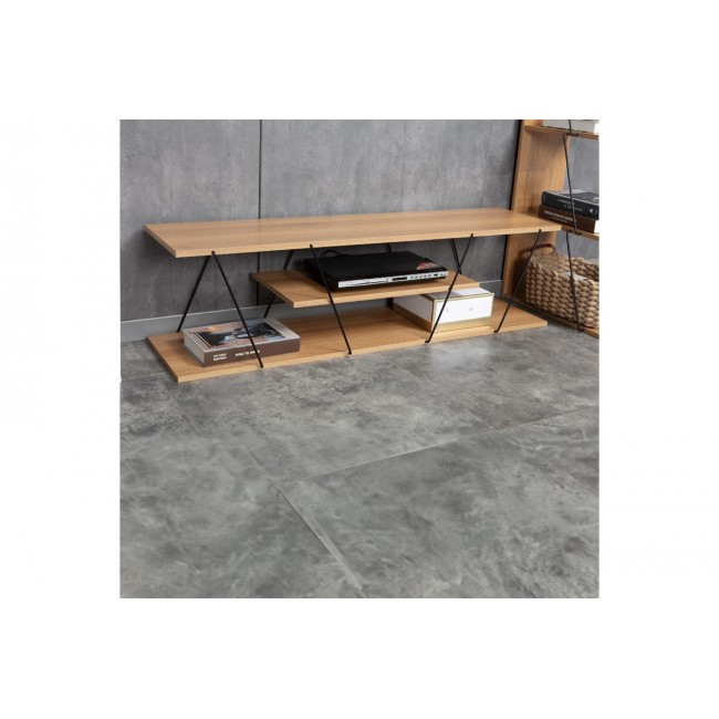 Έπιπλο τηλεόρασης ''TARS'' σε χρώμα sonoma/μαύρο 120x30x33