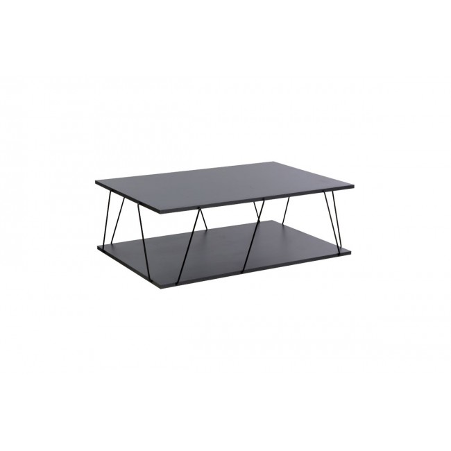 Τραπέζι σαλονιού ''TARS'' σε χρώμα ανθρακί/μαύρο 90x60x30,5