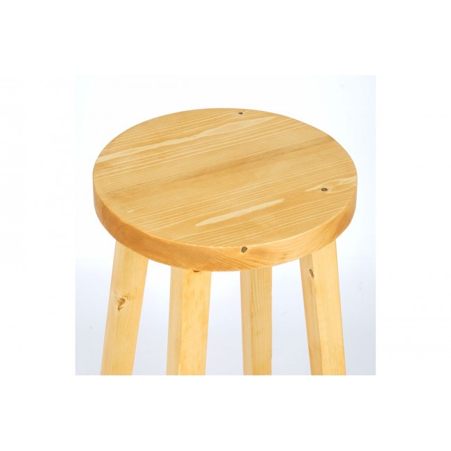 Σκαμπό μπαρ ''VISTRAN'' από ξύλο σε χρώμα φυσικό Φ28x70