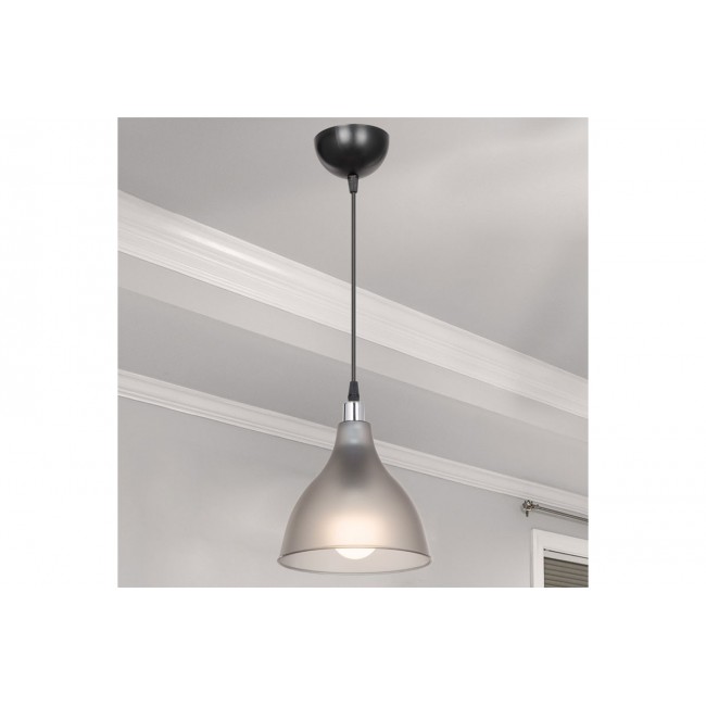 Φωτιστικό οροφής μονόφωτο ''ORAZIO'' Ε27 από PP σε χρώμα ανθρακί/μαύρο Φ18.5x56