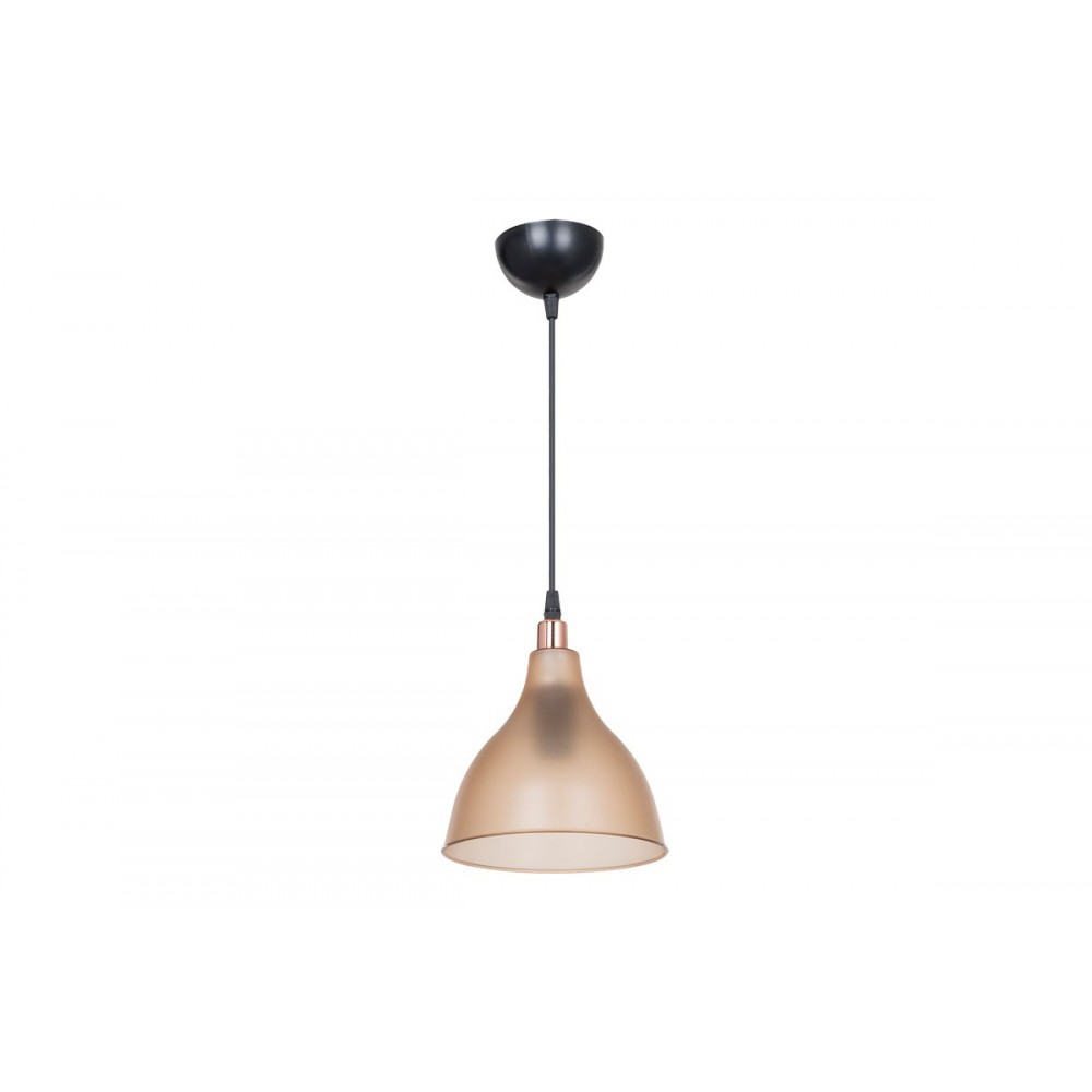 Φωτιστικό οροφής μονόφωτο ''ORAZIO'' Ε27 από PP σε χρώμα μελί/μαύρο Φ18.5x56