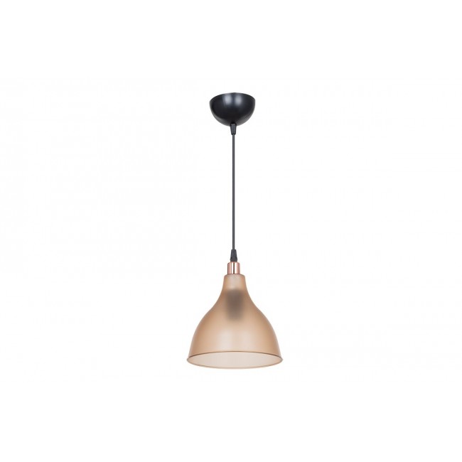 Φωτιστικό οροφής μονόφωτο ''ORAZIO'' Ε27 από PP σε χρώμα μελί/μαύρο Φ18.5x56