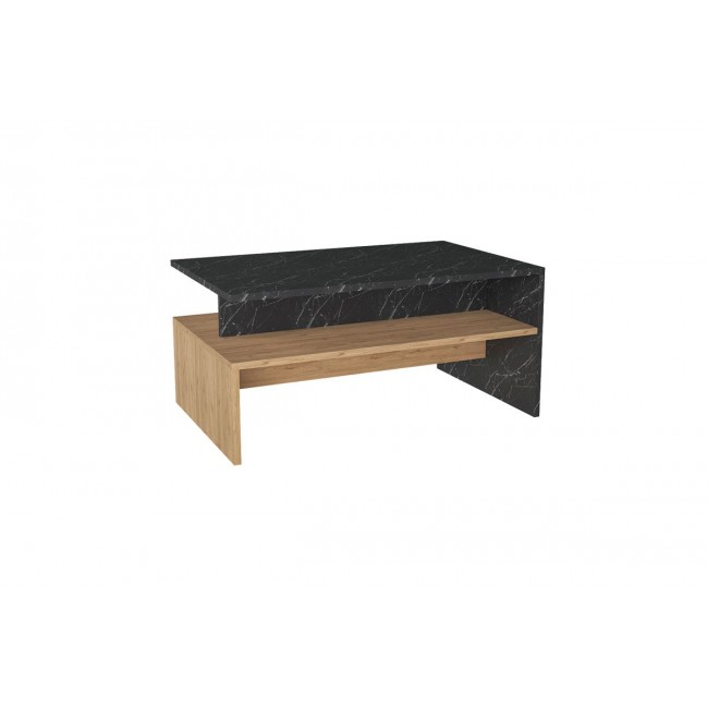 Τραπέζι σαλονιού ''RIHARDO'' σε χρώμα oak/μαύρο 90x56x42