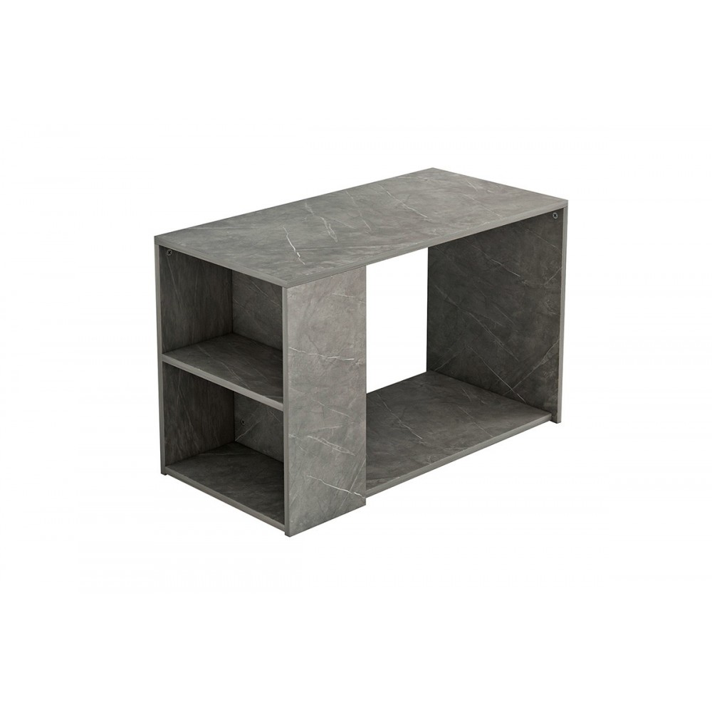 Τραπέζι σαλονιού ''HATTIE'' σε χρώμα γκρι μαρμάρου 80x40x50