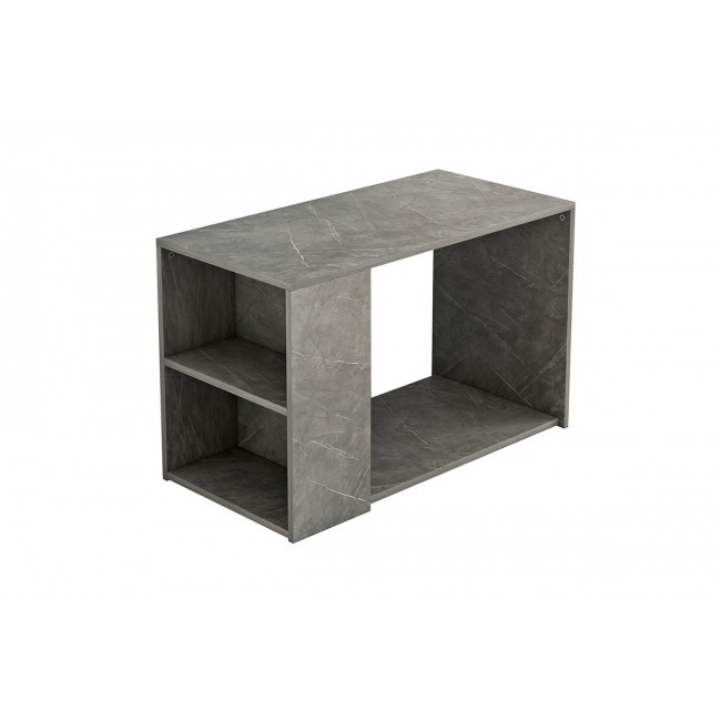 Τραπέζι σαλονιού ''HATTIE'' σε χρώμα γκρι μαρμάρου 80x40x50