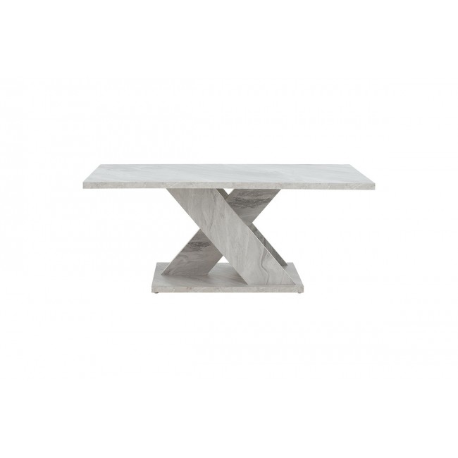 Τραπέζι σαλονιού ''SOLANGE'' σε χρώμα λευκό μαρμάρου 110x55x47.5