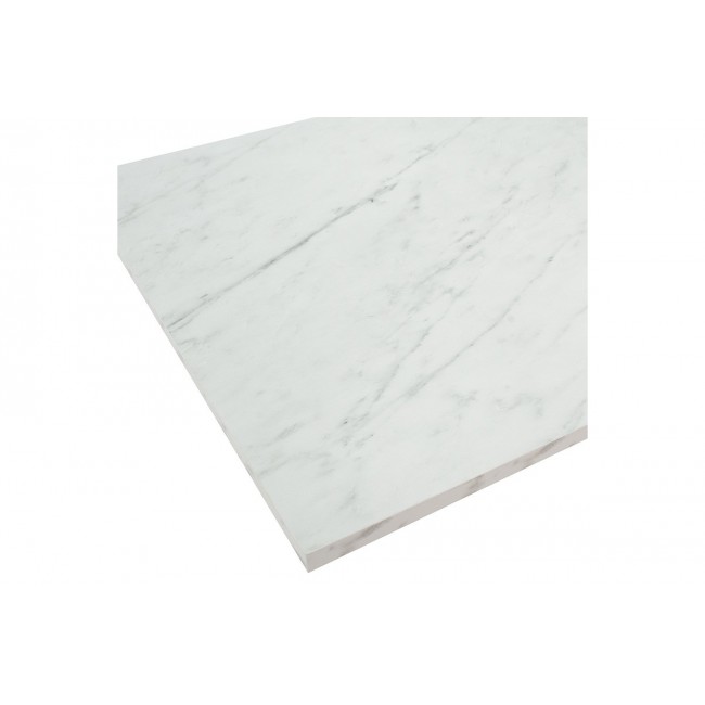 Τραπέζι ''ALARICK'' σε χρώμα λευκό μαρμάρου/πόδι λευκό 160x90x76