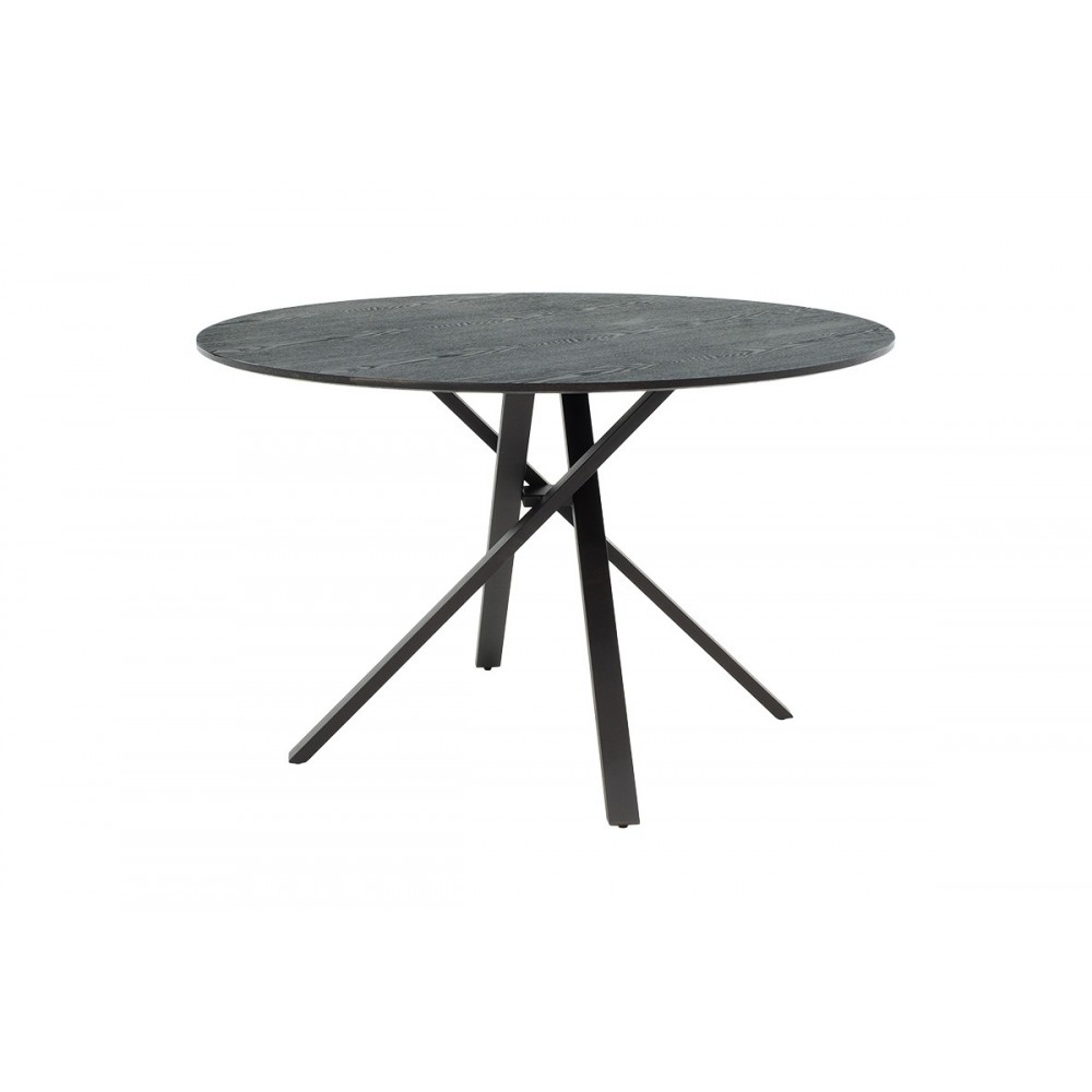 Tραπέζι ''CERCO'' από MDF/μέταλλο σε χρώμα μαύρο Φ120x75