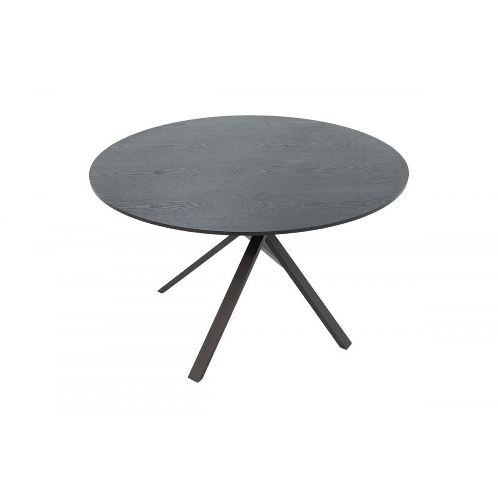 Tραπέζι ''CERCO'' από MDF/μέταλλο σε χρώμα μαύρο Φ120x75