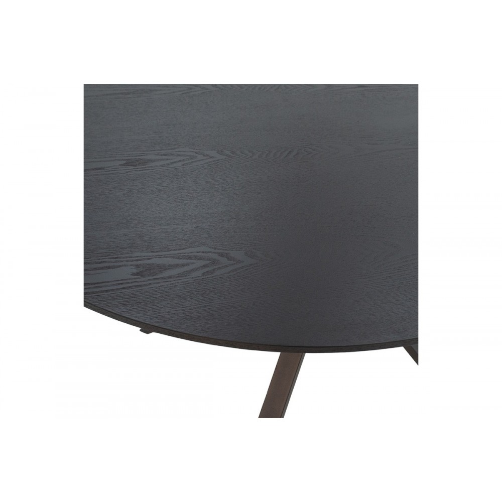 Tραπέζι ''CERCO'' από MDF/μέταλλο σε χρώμα μαύρο Φ120x75