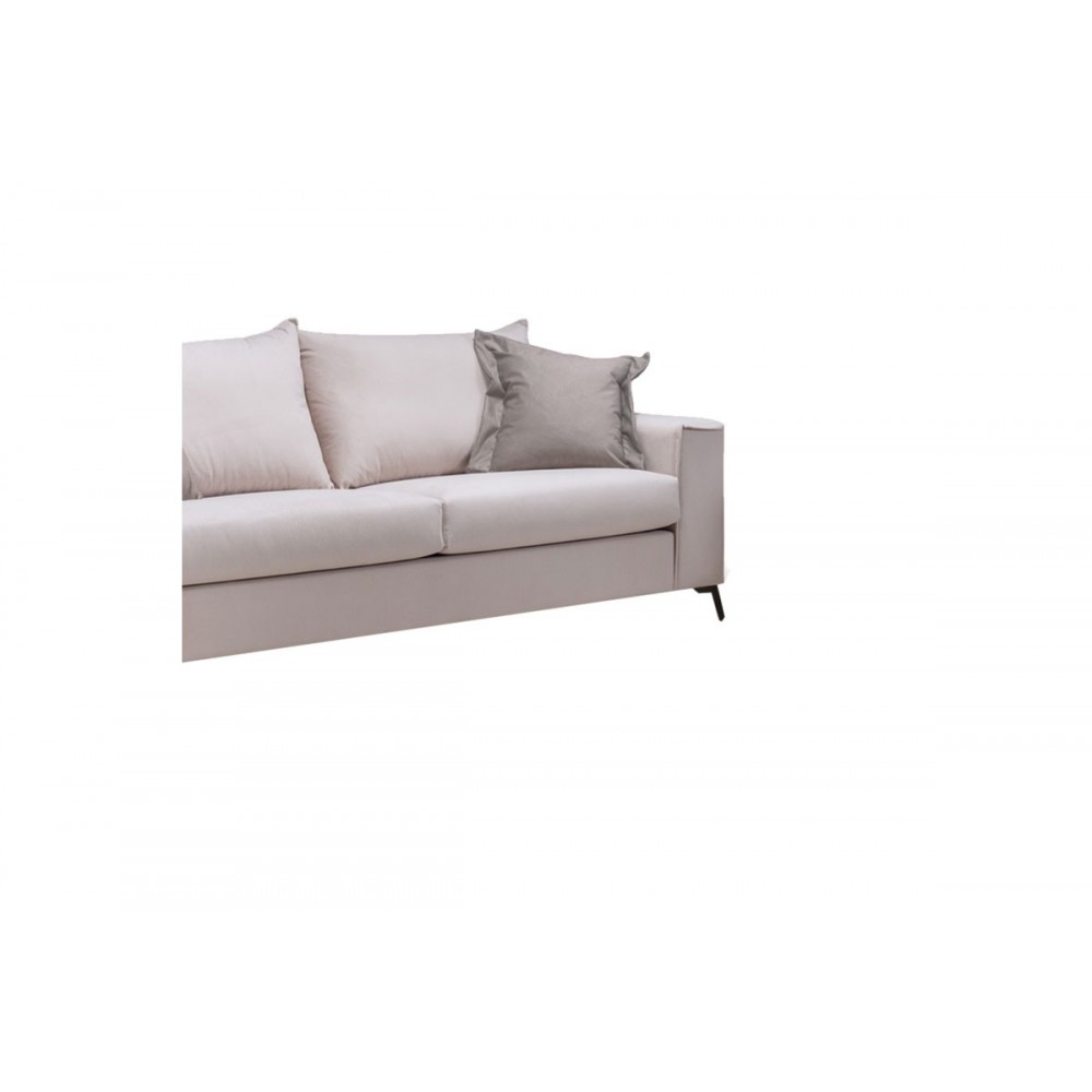 Καναπές ''VERONA'' 3θέσιος σε χρώμα cream/μαξιλάρια mocha 225x93x100