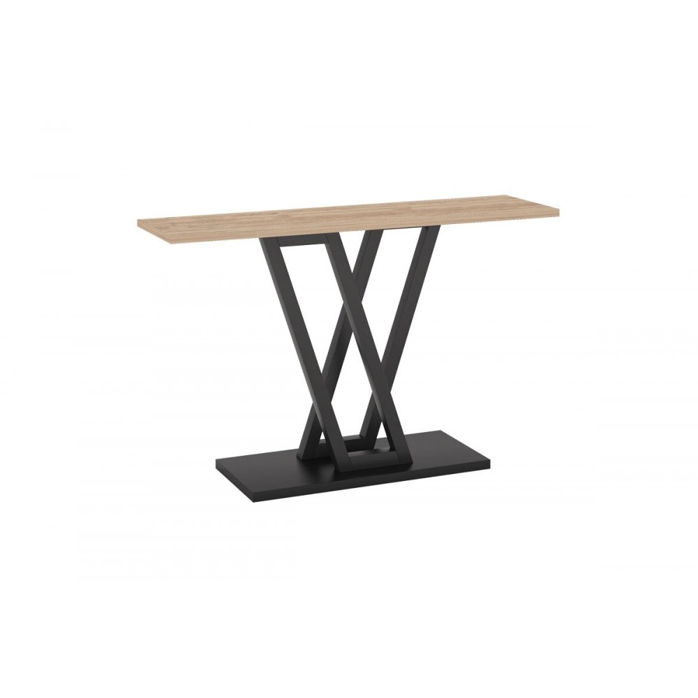 Κονσόλα ''WIRMO'' από μέταλλο σε χρώμα μαύρο/φυσικό 110x30x80