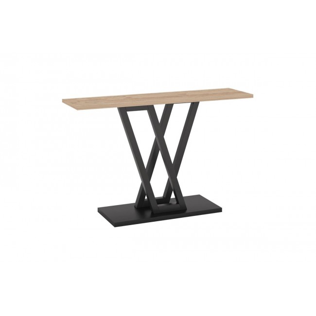 Κονσόλα ''WIRMO'' από μέταλλο σε χρώμα μαύρο/φυσικό 110x30x80
