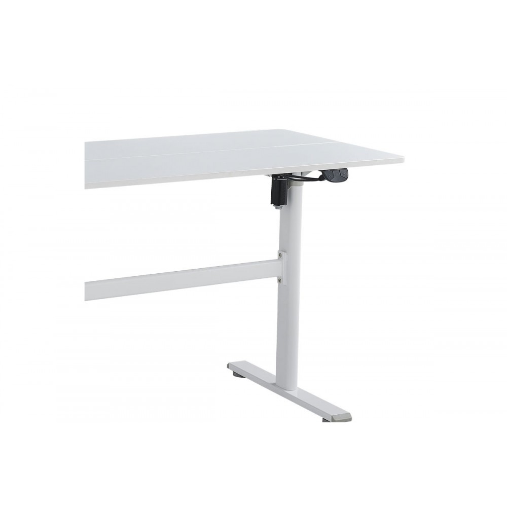 Γραφείο με ρυθμιζόμενο ύψος "KARLA" από μέταλλο σε χρώμα λευκό 120x60x72