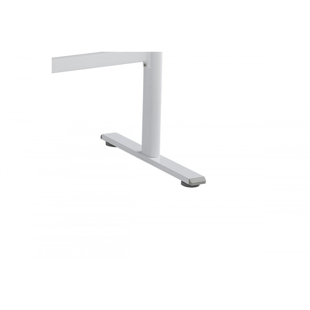 Γραφείο με ρυθμιζόμενο ύψος "KARLA" από μέταλλο σε χρώμα λευκό 120x60x72