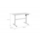 Γραφείο με ρυθμιζόμενο ύψος "KARLA" από μέταλλο σε χρώμα λευκό 120x60x72