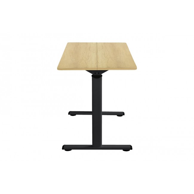 Γραφείο με ρυθμιζόμενο ύψος "KARLA" από μέταλλο σε χρώμα σονόμα/μαύρο 120x60x72