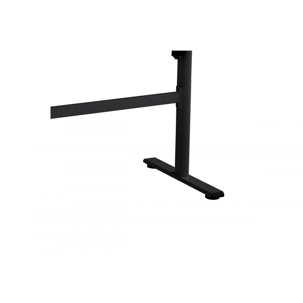 Γραφείο με ρυθμιζόμενο ύψος "KARLA" από μέταλλο σε χρώμα σονόμα/μαύρο 120x60x72
