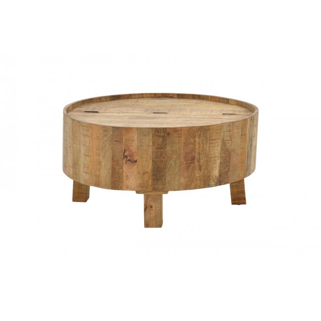 Τραπέζι σαλονιού  "DARIAN" ξύλο από καρυδί Φ90x45