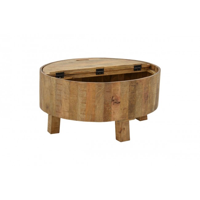 Τραπέζι σαλονιού  "DARIAN" ξύλο από καρυδί Φ90x45