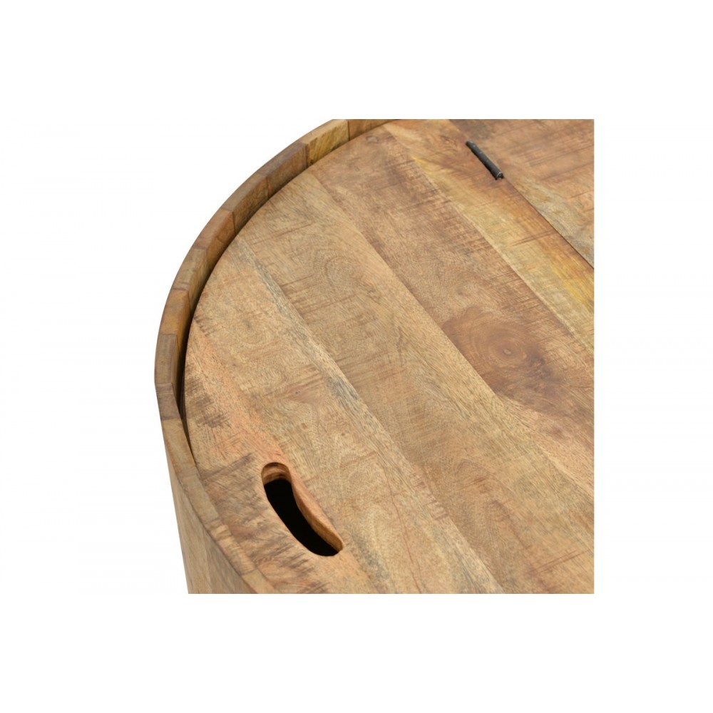 Τραπέζι σαλονιού  "DARIAN" ξύλο από καρυδί Φ90x45