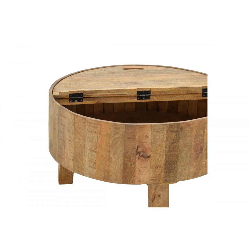 Τραπέζι σαλονιού  "DARIAN" ξύλο από καρυδί Φ90x45