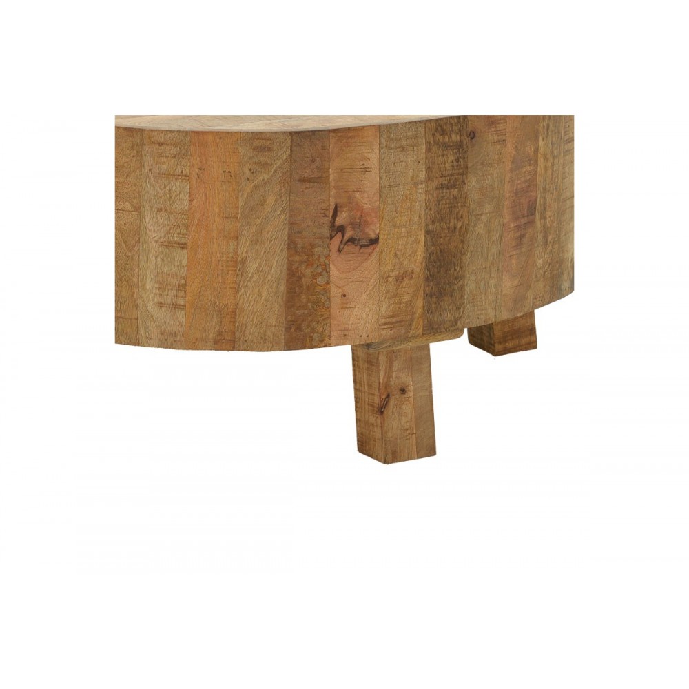 Τραπέζι σαλονιού  "DARIAN" ξύλο από καρυδί Φ90x45